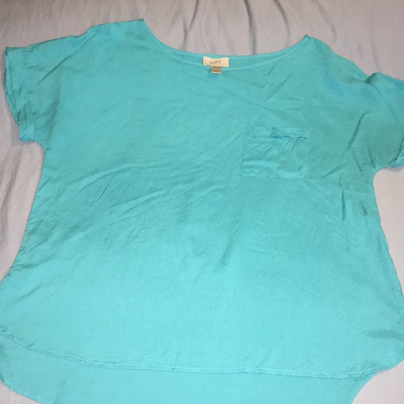 *BOGO ITEM* Loft turquoise top - Picture 1 of 5